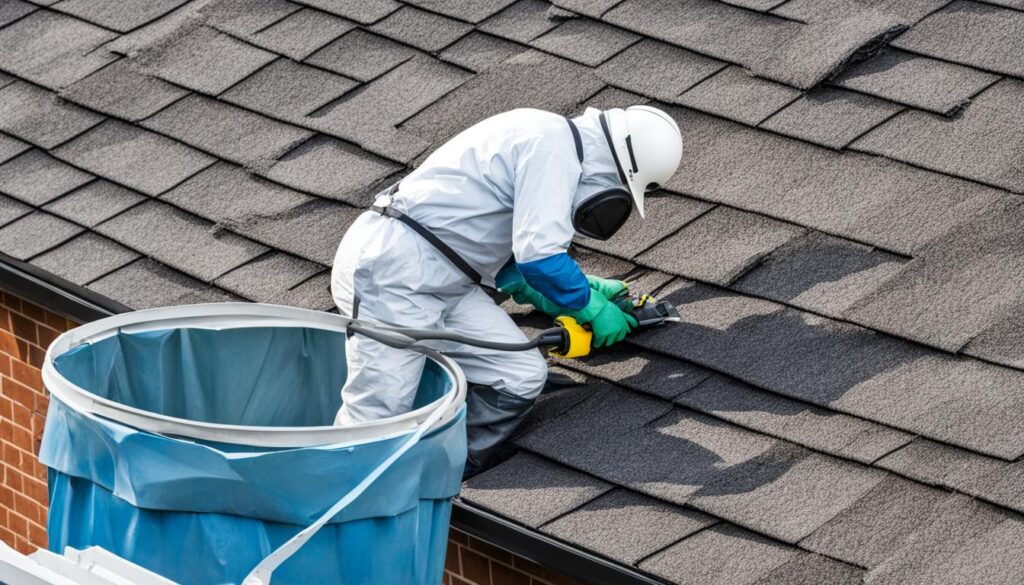 Asbestos roof removal in Orpington