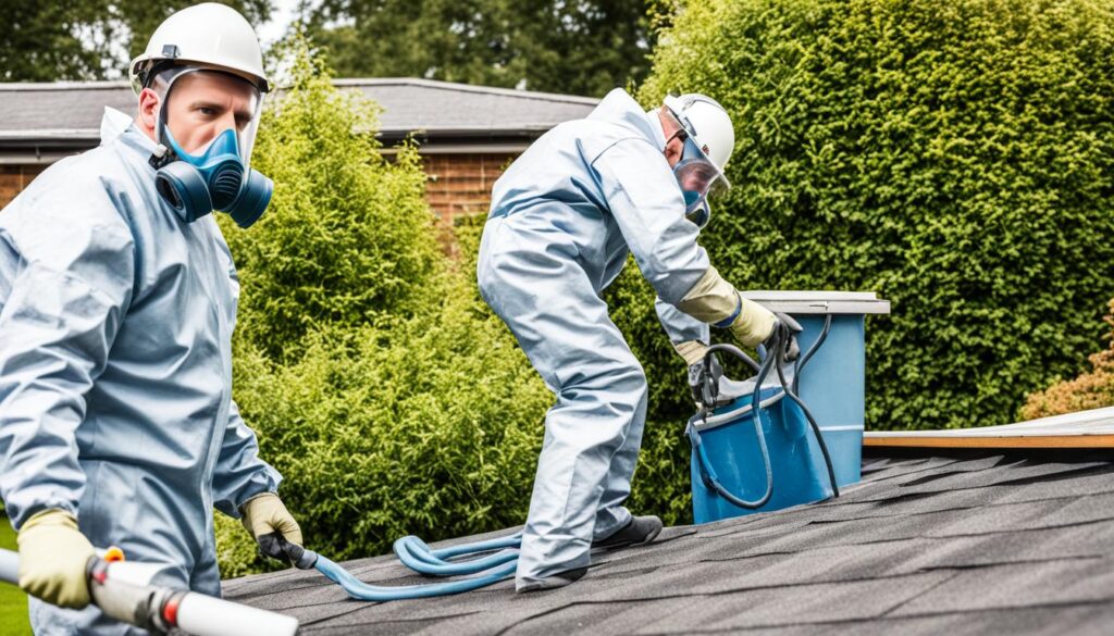 Asbestos roof removal in Orpington