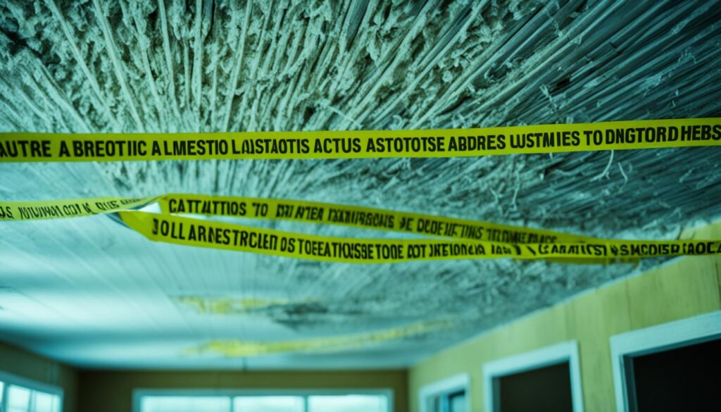 Asbestos ceiling