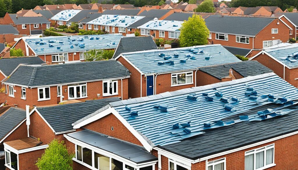 Asbestos roof