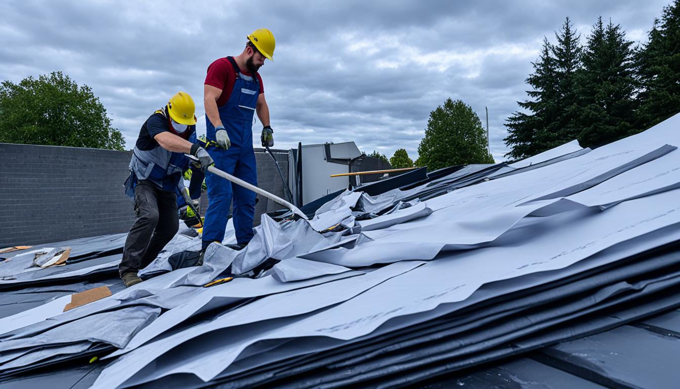 Asbestos roof removal